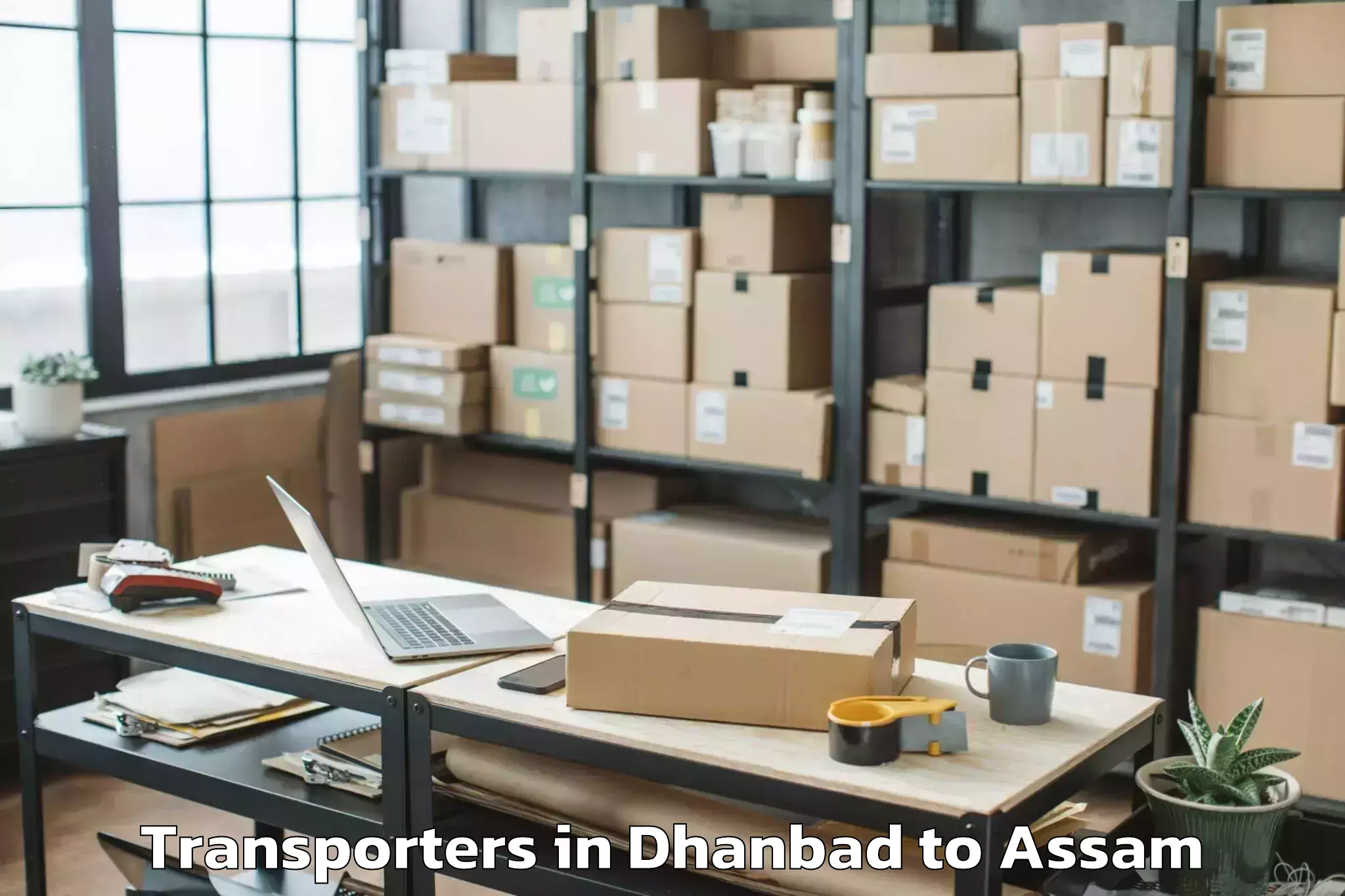 Professional Dhanbad to Biswanath Charali Transporters